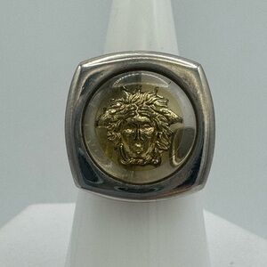 Vintage Gianni Versace Bypass Logo Ring